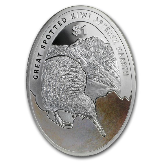 2016 New Zealand 1 oz Silver Kiwi Egg Shaped Proof 2016 New Zealand 1 oz Silver Kiwi Egg Shaped Proof
